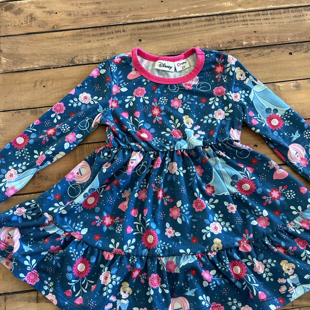 Disney Floral Blue Kids Dress